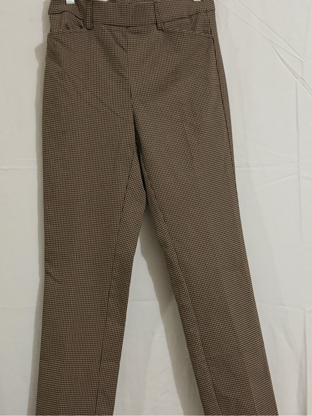 Rafaella Brown Micro-Houndstooth Men's Dress Pants